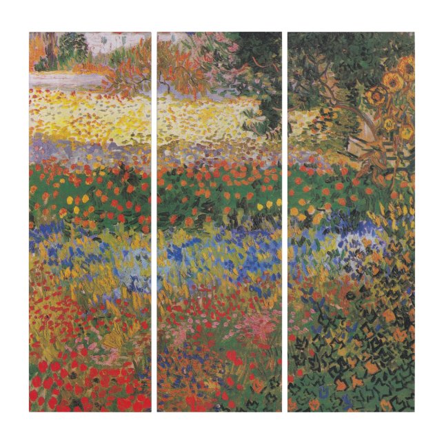Flowering Garden - Vincent van Gogh Triptych (Front)