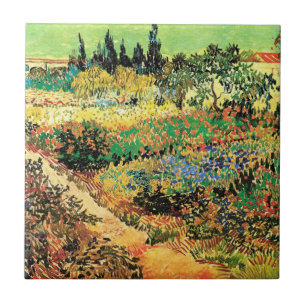 Flowering Garden with Path by Vincent van Gogh Ceramic Tile