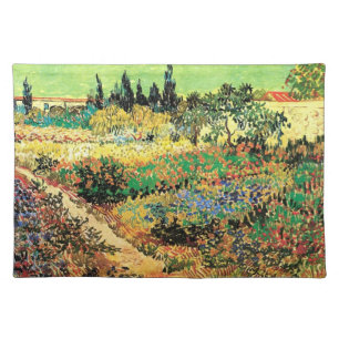 Flowering Garden with Path by Vincent van Gogh Cloth Placemat