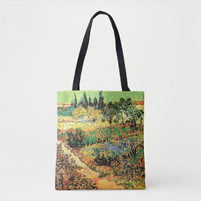 Flowering Garden with Path by Vincent van Gogh Tote Bag (Front)