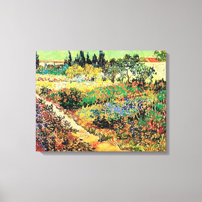 Flowering Garden with Path, Vincent van Gogh Canvas Print (Front)