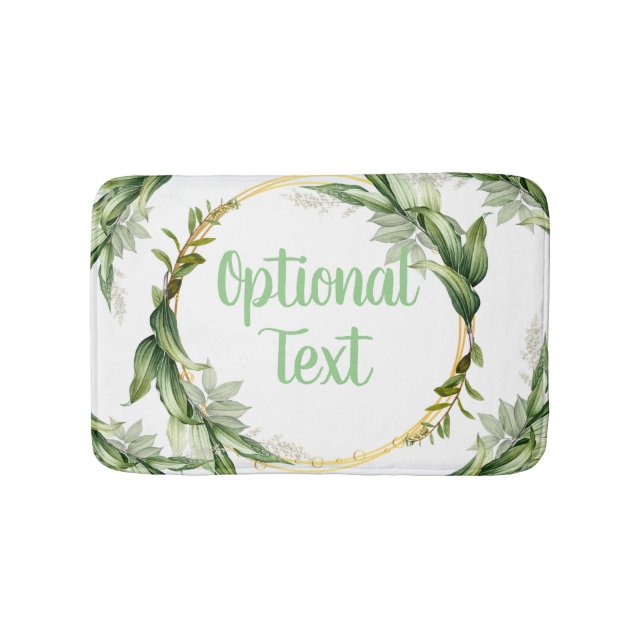 Flowering Olive Tree Branches  Bath Mat (Front)
