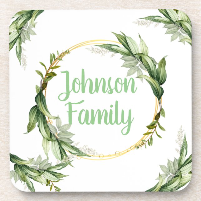 Flowering Olive Tree Branches  Beverage Coaster (Front)