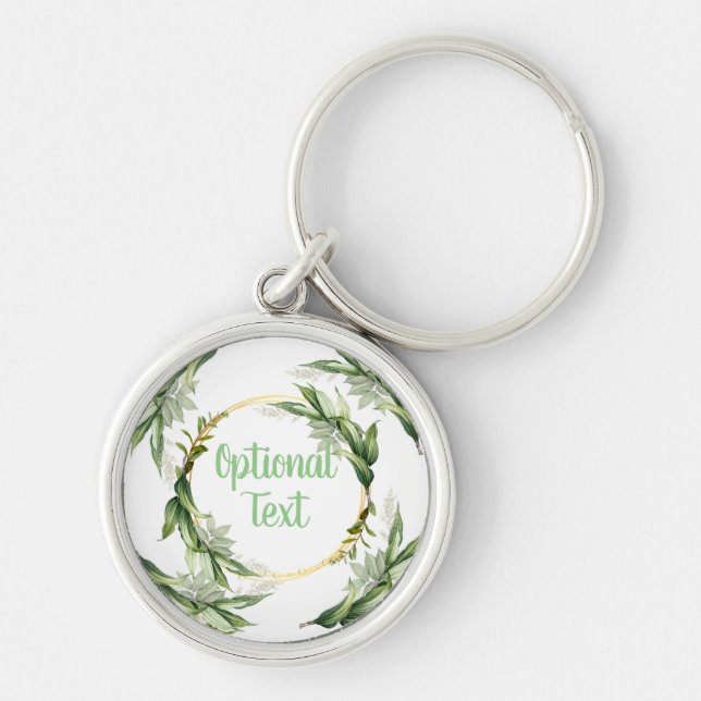 Flowering Olive Tree Branches  Keychain (Front)