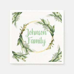 Flowering Olive Tree Branches Napkins