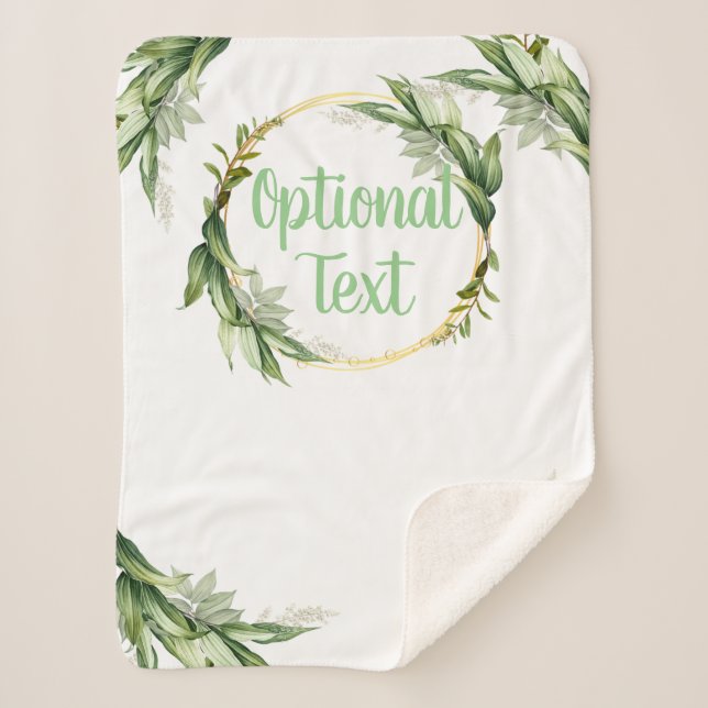 Flowering Olive Tree Branches  Sherpa Blanket (Front)