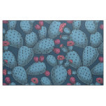 Flowering opuntia fabric