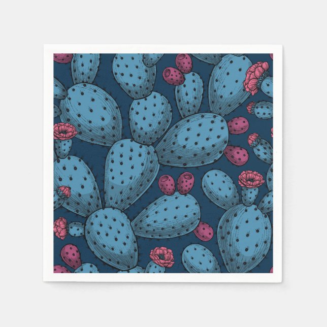 Flowering opuntia napkins (Front)