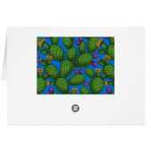 Flowering opuntia on blue (Back Horizontal)