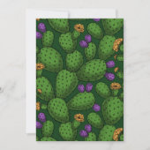 Flowering opuntia on dark green (Front)