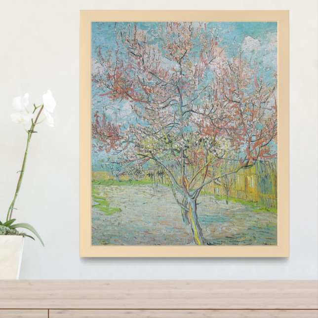 Flowering Peach Tree Framed Art (Entryway)