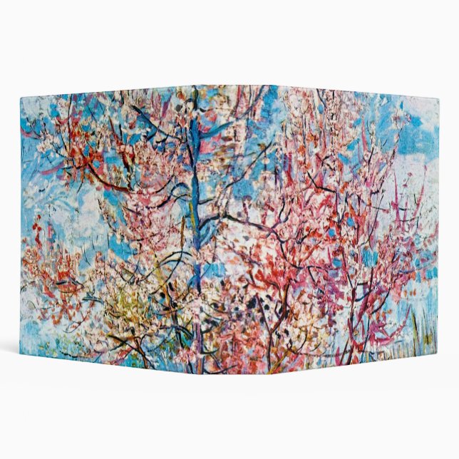 Flowering Peach Tree, Van Gogh 3 Ring Binder (Background)