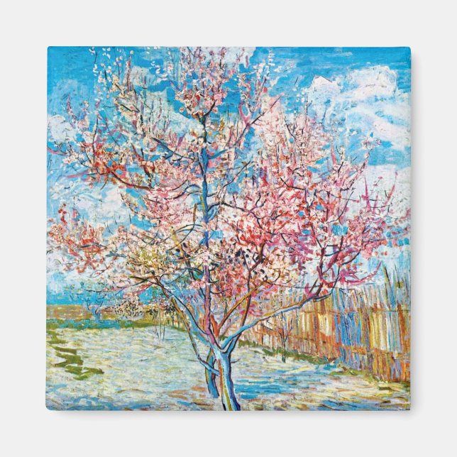 Flowering Peach Tree, Van Gogh Magnet (Front)