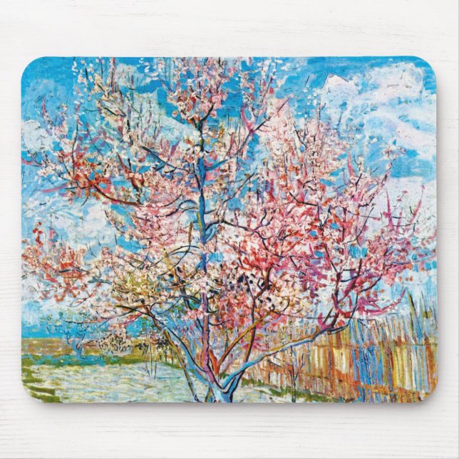Flowering Peach Tree, Van Gogh Mouse Pad (Front)
