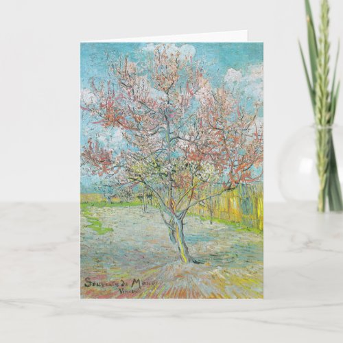 Flowering Peach Tree  Vincent Van Gogh Card