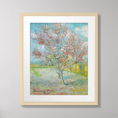 Flowering Peach Tree  Vincent Van Gogh Framed Art