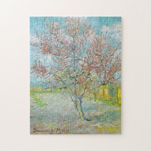 Flowering Peach Tree  Vincent Van Gogh Jigsaw Puzzle