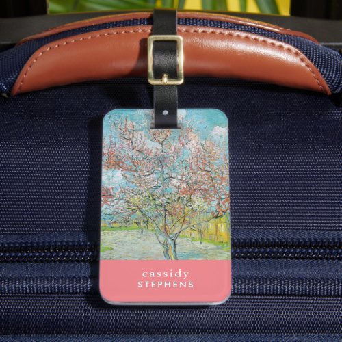 Flowering Peach Tree  Vincent Van Gogh Luggage Ta Luggage Tag