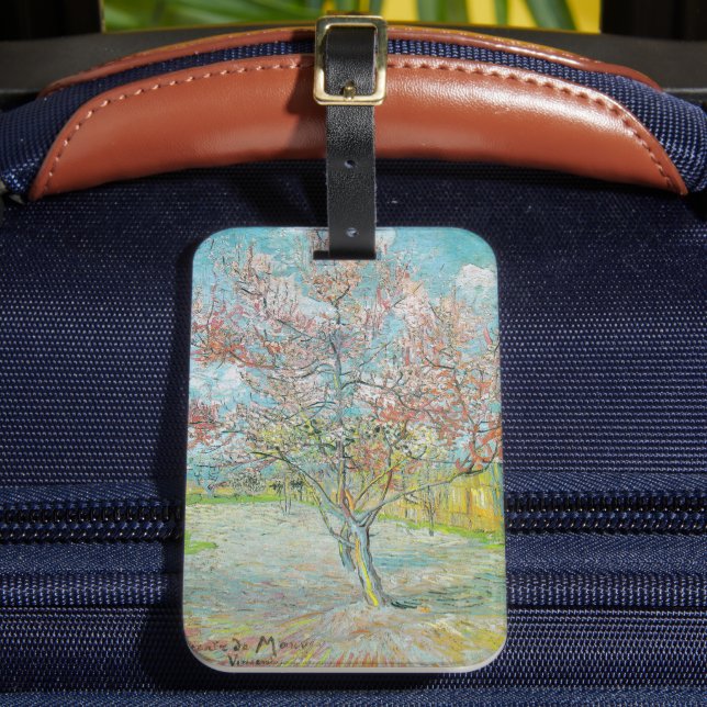 Flowering Peach Tree | Vincent van Gogh Luggage Tag (Front Insitu 2)