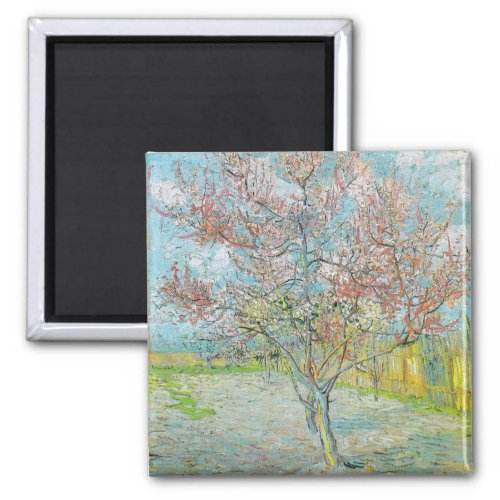 Flowering Peach Tree  Vincent Van Gogh Magnet