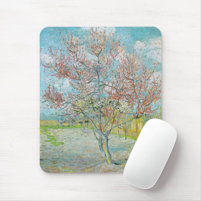 Flowering Peach Tree | Vincent van Gogh Mouse Pad (With Mouse)