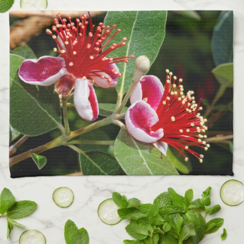 Flowering Pineapple Guava  Guavasteen Kitchen Towel