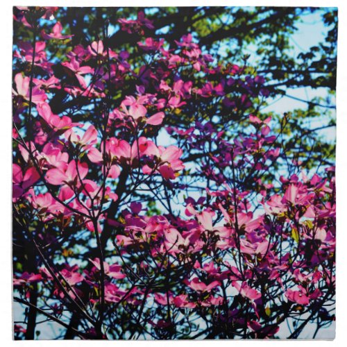 Flowering pink Dogwood tree Cloth Napkin