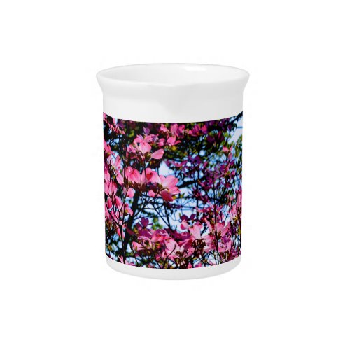 Flowering pink Dogwood tree Drink Pitcher