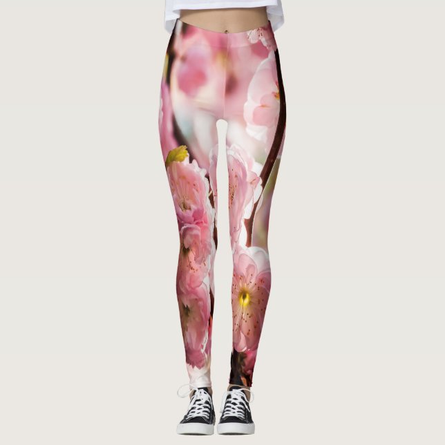 Flowering Plum - Pink Paradize Leggings (Front)