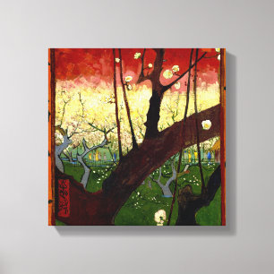 Flowering Plum Tree after Hiroshige by Van Gogh Canvas Print