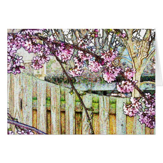 Flowering Plum Tree Branch Cards (Front Horizontal)