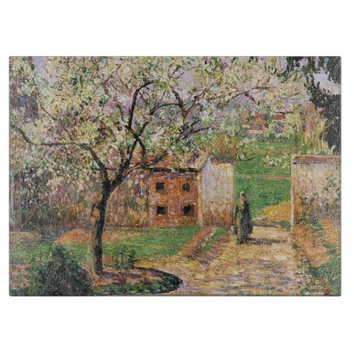 Flowering Plum Tree Eragny Camille Pissarro   Cutting Board