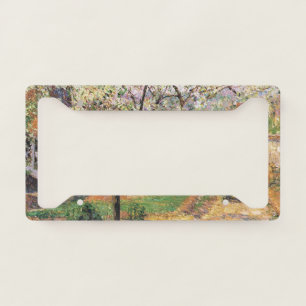 Flowering Plum Tree, Eragny Camille Pissarro   License Plate Frame
