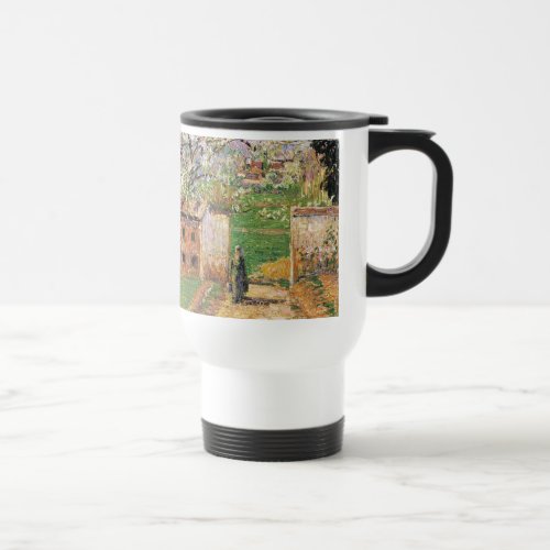 Flowering Plum Tree Eragny Camille Pissarro   Travel Mug