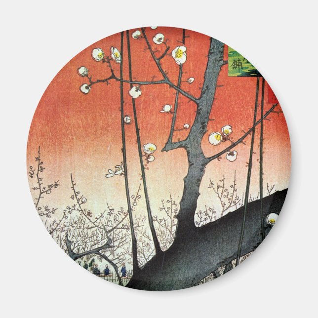 Flowering Plum Tree, Hiroshige Magnet (Front)