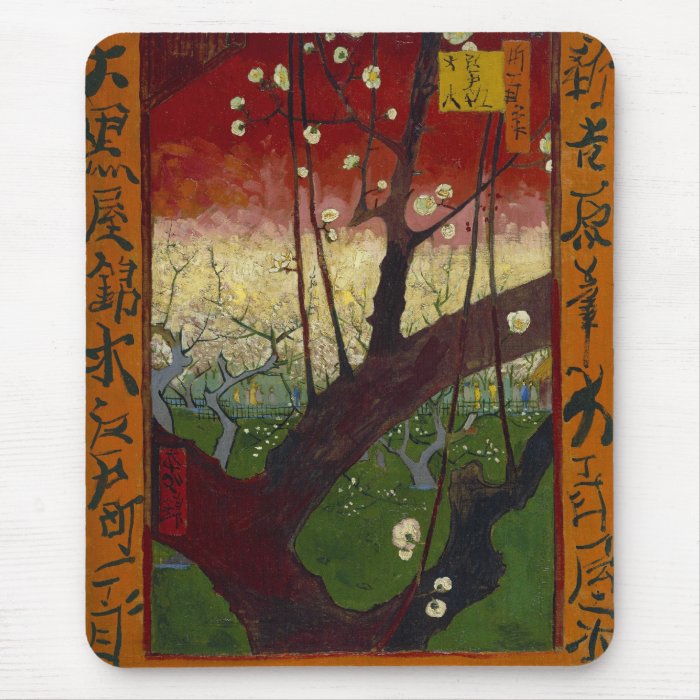 Flowering plum tree Mousepad