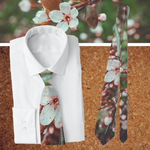 Flowering Plum Tree Neck Tie