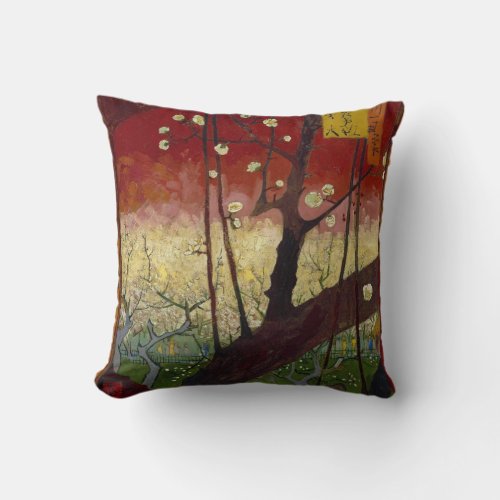 Flowering plum tree Pillow