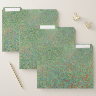 Flowering Poppies - Gustav Klimt File Folder