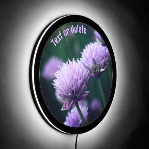 Flowering Purple Scallion Onion Personalized LED Sign