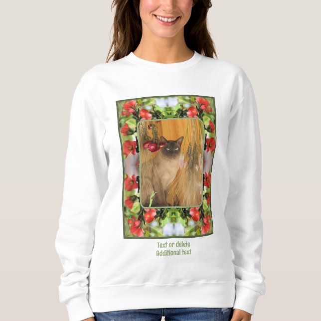 Flowering Quince Blossoms Create Your Own Photo Sweatshirt (Front)