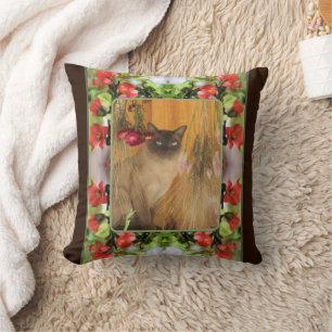 Flowering Quince Create Your Own Pet Photo Throw Pillow