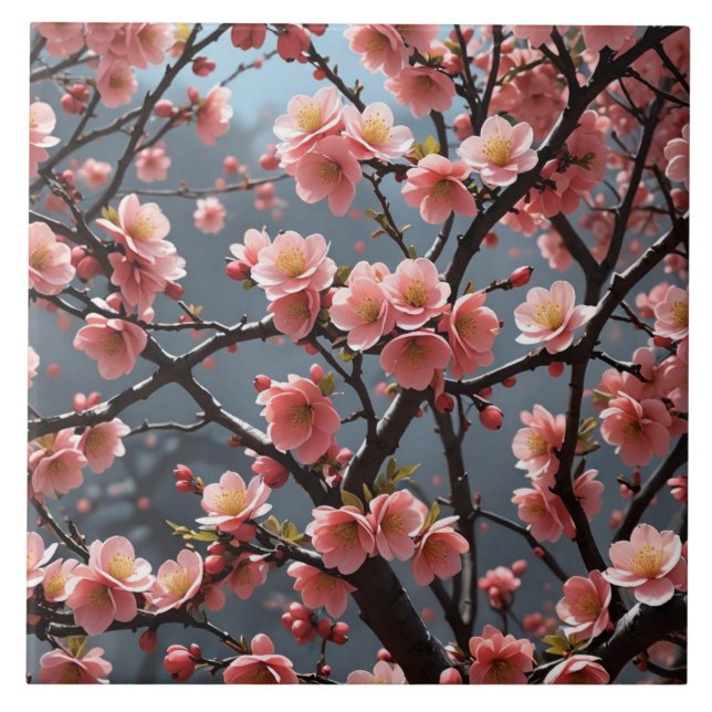 Flowering Quince image Ceramic Tile (Front)