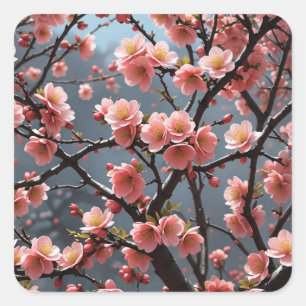 Flowering Quince image Square Sticker