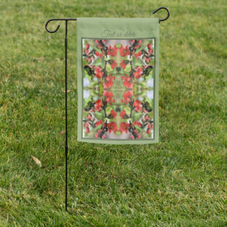 Flowering Quince Red Blossom Abstract Personalized Garden Flag