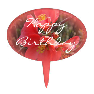 Flowering Quince Tree Cake Topper