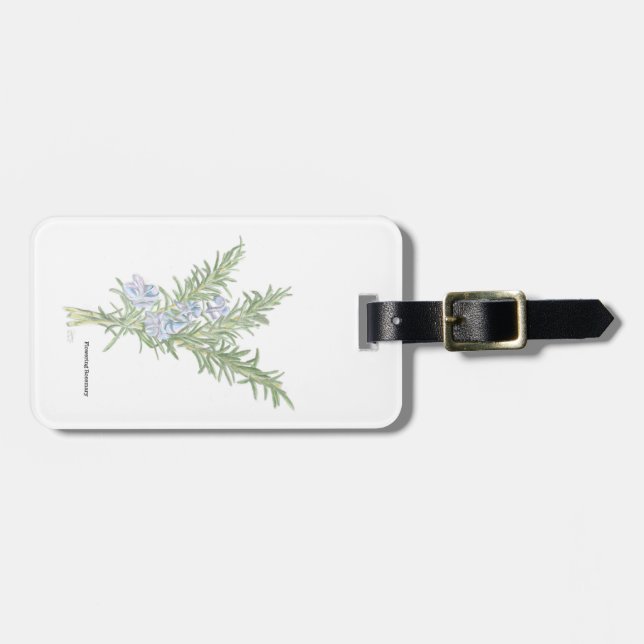 Flowering Rosemary Luggage Tag (Front Horizontal)