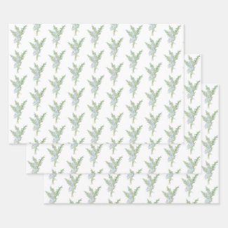Flowering Rosemary Wrapping Paper Sheets