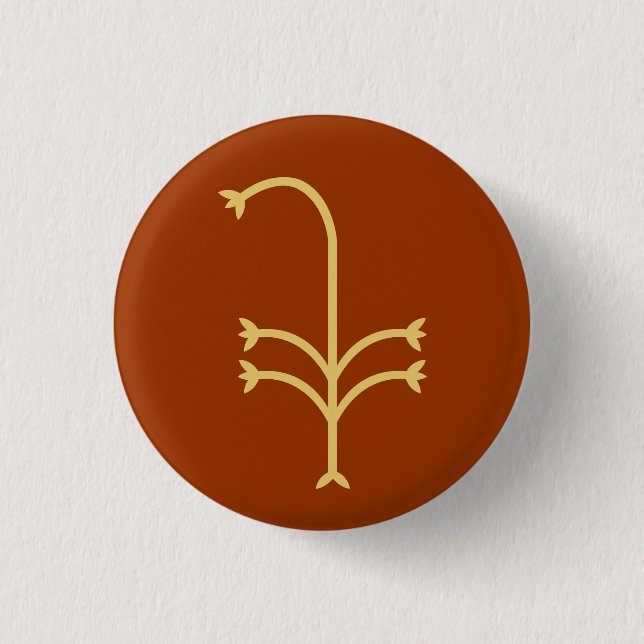 Flowering Sedge Pinback Button (Front)