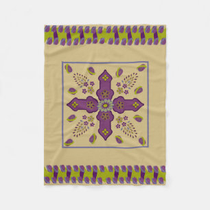 Flowering Spring of Life egg ribbon throw blanket